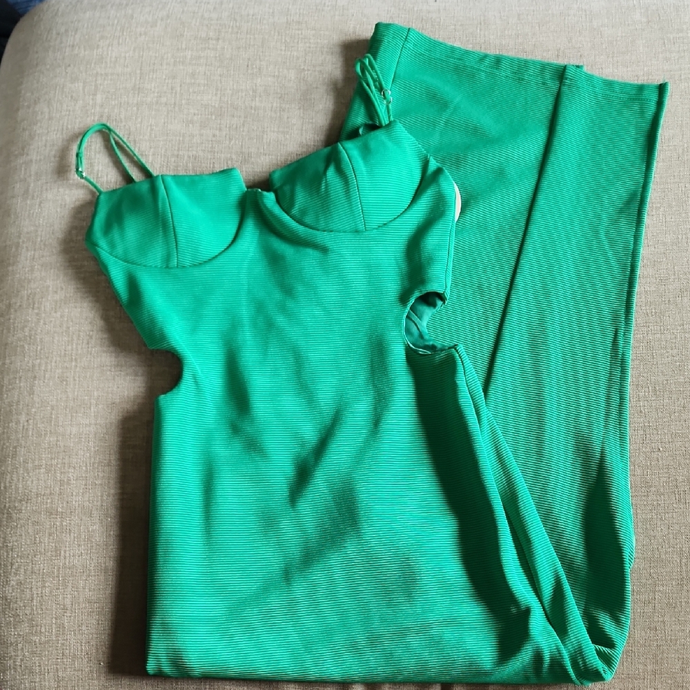 Sage + Paige Green Cutout Bodycon Dress